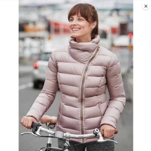 Athleta Downalicious Goose Down Jacket -‎ Earthy Greyish Blue - Picture 11 of 14